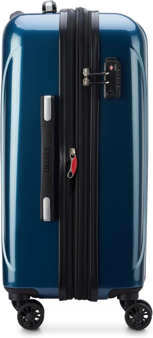 DELSEY PARIS Helium Aero Hardside Expandable Luggage with Spinner Wheels, Teal, Carry-On Plus 21 Inch