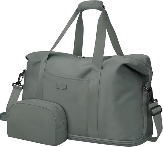 Expandable Travel Duffle Bags Weekender Overnight Bags for Women Men Hospital Bag for Women Labor Delivery with Toiletry Bag Waterproof
