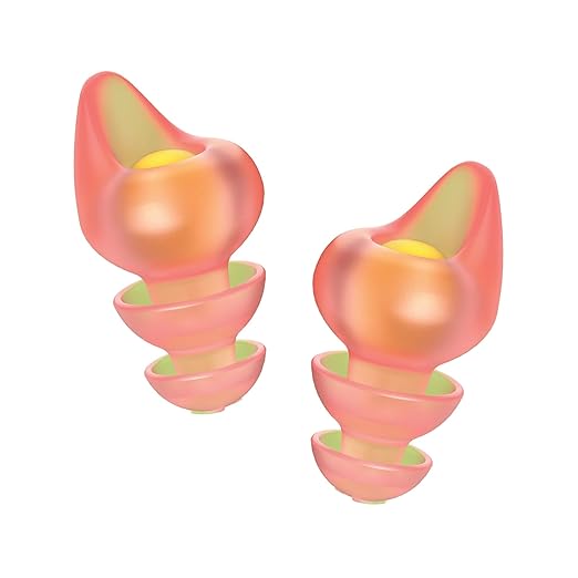 Shhh… Out Like a Light Earplugs for Sleeping – High Noise Reduction Sleep Earplugs with Glow Core, Super Soft Thermoactive Material, 2 Pairs with Case, for Snoring & Loud Environments