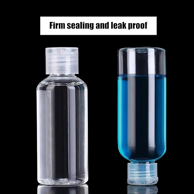 5 Pack 3.4oz Empty Plastic Travel Bottles for Toiletries TSA Approved Leak Proof Squeezable Travel Size Containers Travel Essentials Accessories, clear