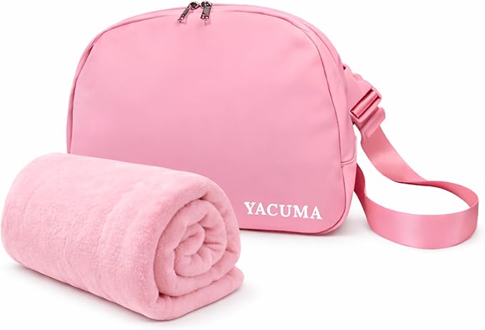 Travel Blanket Airplane – Ultra Soft Flannel 40”x60”, Cozy Compact Blanket with Organizer Bag, Lightweight Comfort for Flights & Home