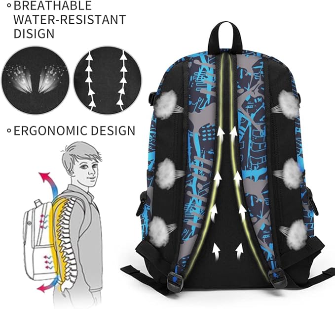 rickyh style School Backpack Travel Bag for Men & Women Lightweight College Back Pack with Laptop Compartmen