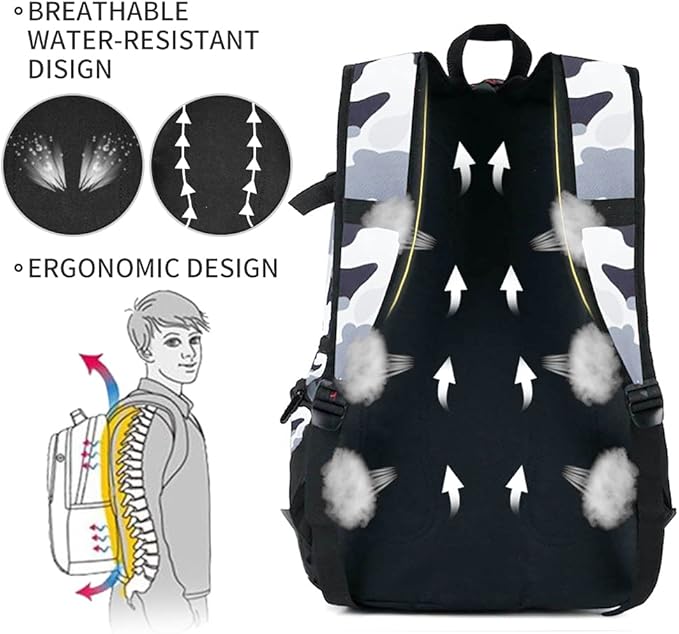 rickyh style School Backpack Travel Bag for Men & Women Lightweight College Back Pack with Laptop Compartmen