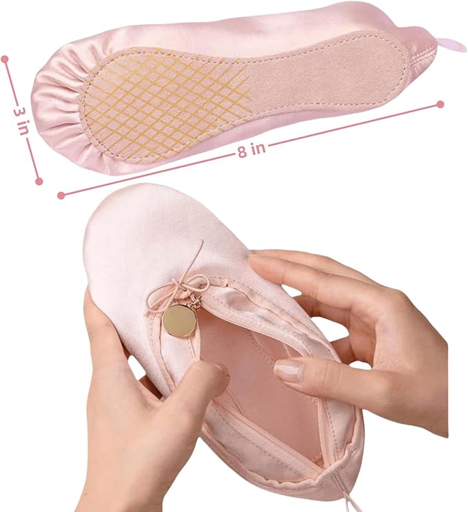 Ballet Slipper Pouch Makeup Bag Dance Recital Gifts for Girls Dancer Ballerina Accessories Gifts Set Necklace Bracelet Sticker