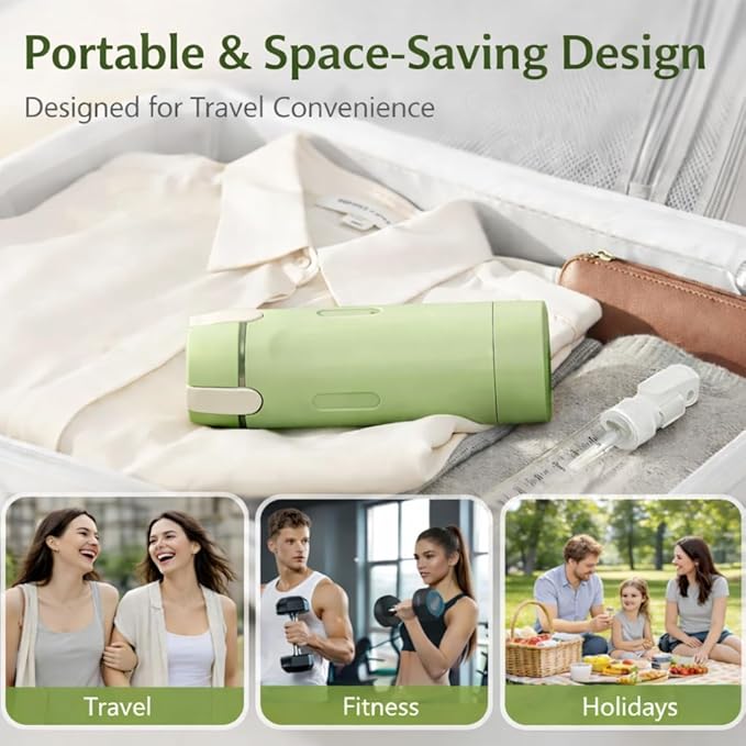 4-in-1 Travel Bottles for Toiletries, Travel Pump Bottle，Leak-Proof Shampoo Conditioner Lotion Dispenser with Pump, Compact No-Spill Toiletry Containers for Travel & Business Trips (Green)