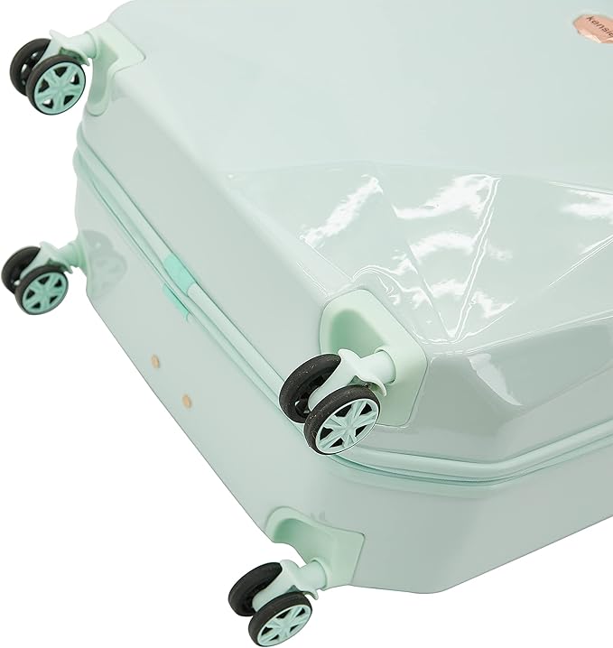 kensie Women's Gemstone Luggage Set, Mint, 20-Inch Carry-On