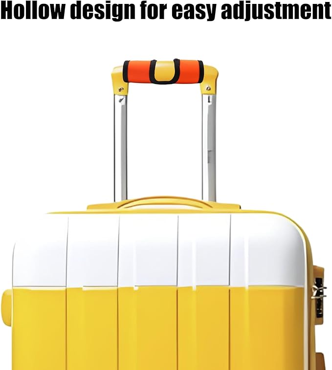 5Pcs Luggage Handle Wraps for Suitcase with Hollow Design, Soft Grip Identifier Covers for Push-Button Suitcase Handles,Multi Color