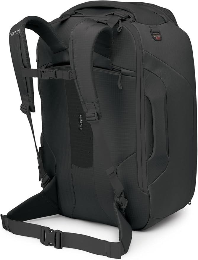 Osprey Sojourn Porter 65L Travel Backpack - Carry-On Compliant Luggage with StraightJacket Compression and Padded Laptop Sleeve - Durable Pack for International or Urban Travel Black