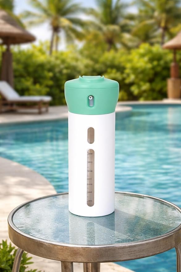 Travigo 4-in-1 Travel Dispenser Bottle, TSA Approved, Leak Proof, Four Reusable 1.4 oz. (40 mL) Toiletry Containers for Shampoo, Conditioner, Soap, Lotion, Skincare (Green)