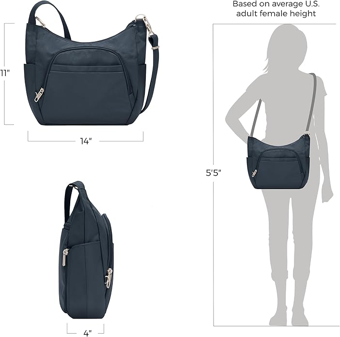 Travelon Anti-theft Classic Crossbody Bucket Bag | Anti-theft