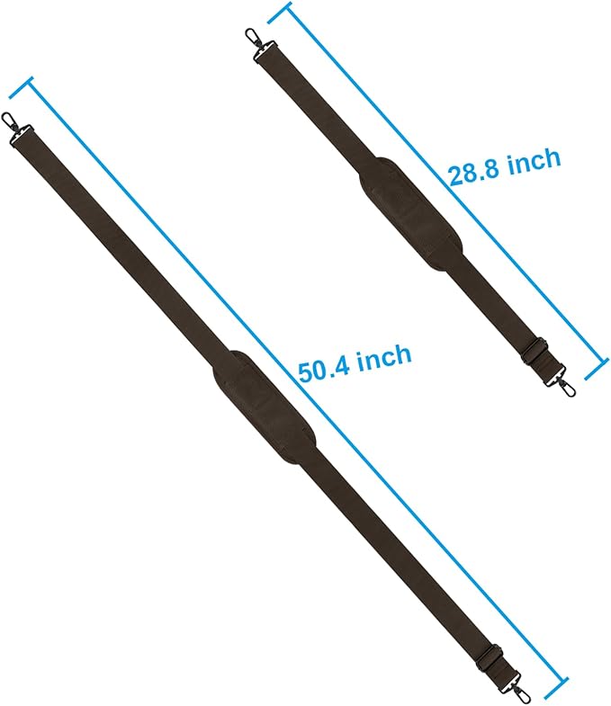 Taygeer Replacement Bag Strap, Universal Adjustable Shoulder Strap Belt with Hook Breathable Non-Slip Pad, Fit Luggage Canvas Tool Satchel Makeup Handbag Duffle Bag Briefcase, Brown