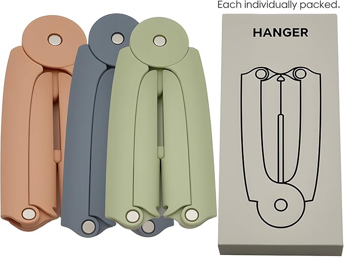 Foldable Travel Hangers for Cruise, Portable Clothes Hangers, Cruise Accessories Must Haves & Essentials for Women, Lightweight Collapsible Drying Rack for Hotel (3-Pack, Multicolor)