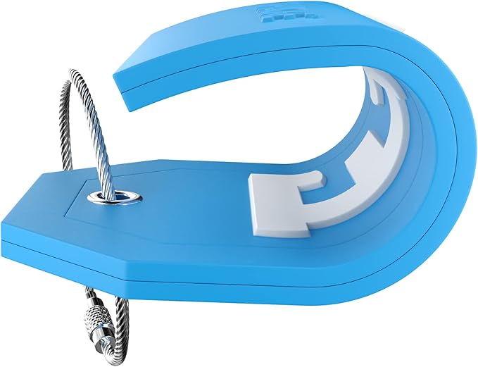 Shacke Initial Luggage Tag with Full Privacy Cover and Stainless Steel Loop - Aqua Teal (Letter E)