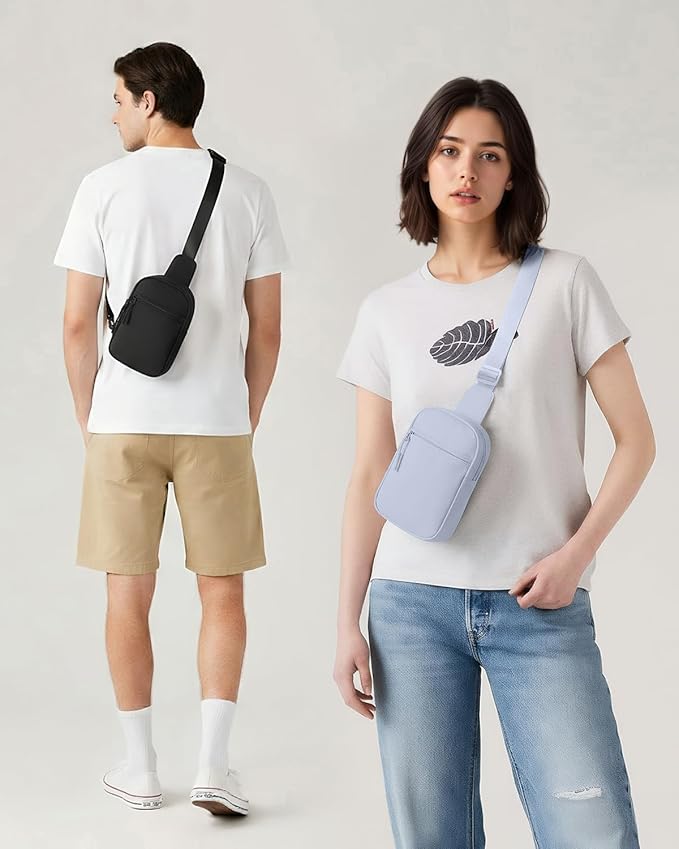 CHOLISS Small Sling Bag for Women and Men, Crossbody Bags Trendy Fanny Packs Chest Bag with Extended Strap