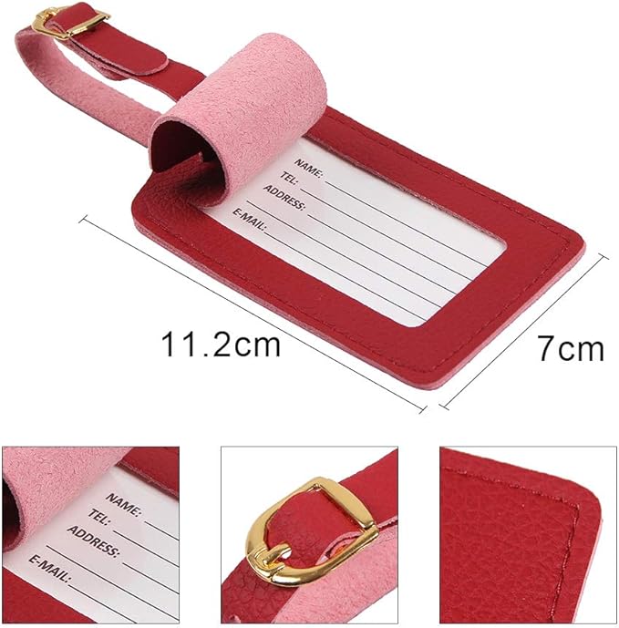 Luggage Tags,Personalized Business Card Holder Travel ID Sets with Privacy Cover for Travel Bag Tags- 4 Pack