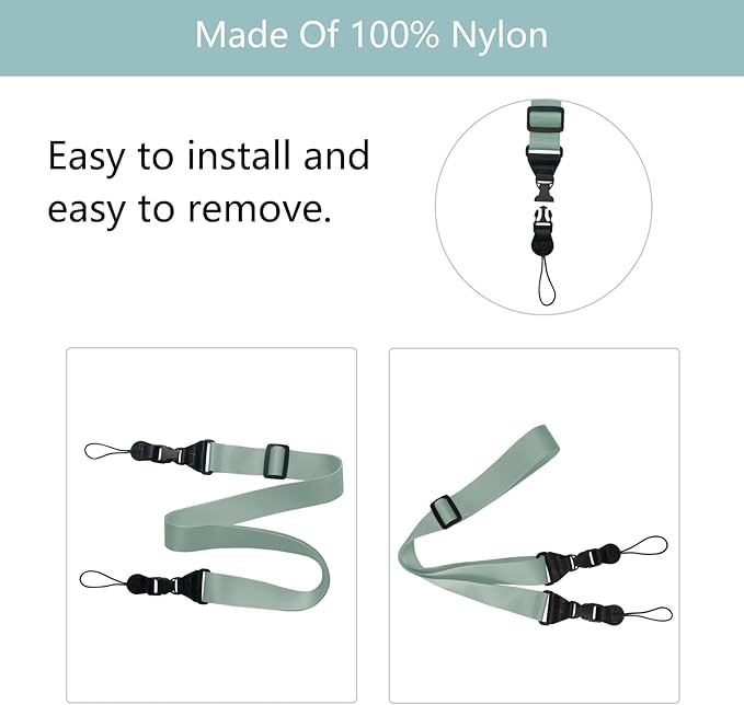 3 Pack Adjustable Shoulder Strap:Comfortable for iPad Strap Nylon Neck Lanyard for iPad/Samsung Tablet Case,Camera Binocular Crossbody Laptop Luggage Bag(Grey)