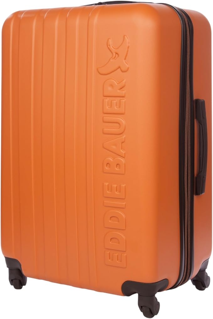 Eddie Bauer Flatiron Check-In 28" Luggage | Hardside | Spinner Wheels | Expandable | Lightweight | Travel Essentials - Paprika