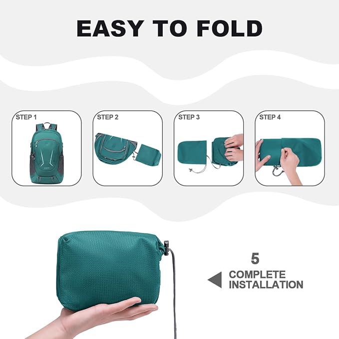 MIYCOO Backpack - Ultra Lightweight Packable Backpack for Travel Camping, Hiking Back Pack Waterproof Foldable Daypack for Men Women Green