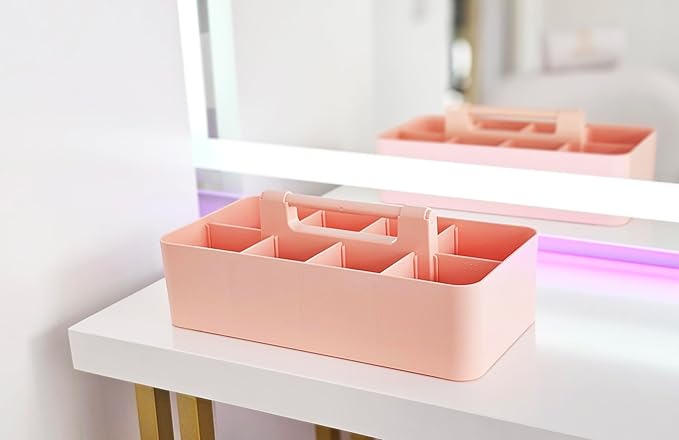 Enjoy Office Desk Storage Organizer 8 compartments Box DIY Box Remote Cosmetic Holder Pen Pencil Stationery Basket -Made In USA