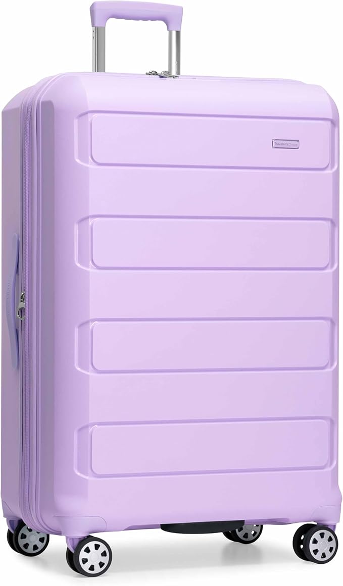 Traveler's Choice Pagosa Hardshell Expandable Luggage with Spinner Wheels, Lavender, 30-Inch Large