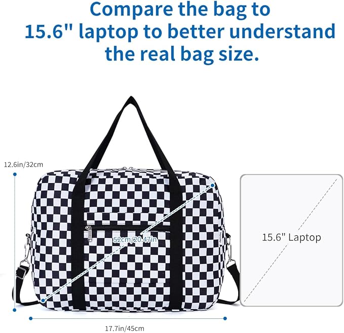 For Spirit Airlines Personal Item Bag 18x14x8 Foldable Travel Duffel Bag Tote Carry on Luggage Duffle Overnight for Women and Men