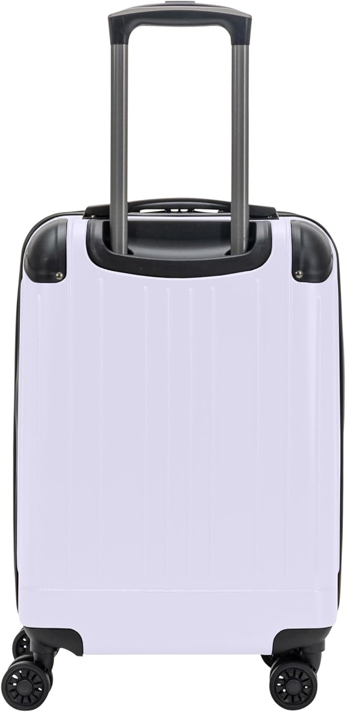 Flying Axis Collection Lightweight Hardside Expandable 8-Wheel Spinner Luggage, Lavender, 20-Inch Checked