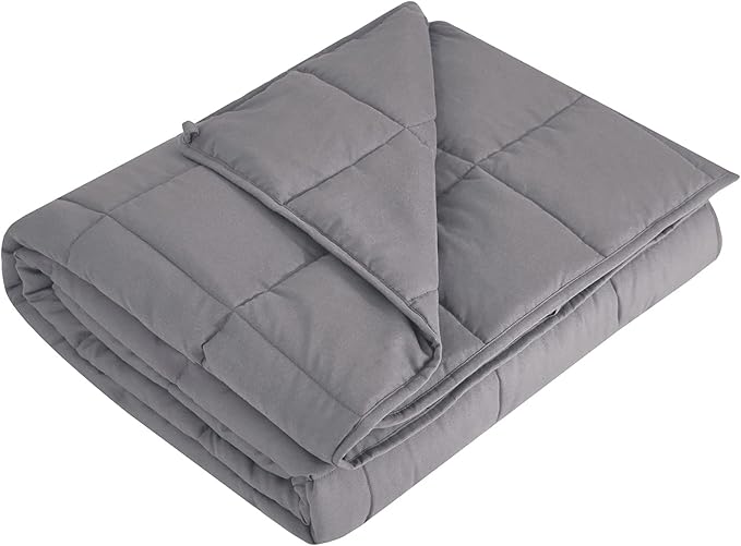 L'AGRATY Weighted Blanket - 36"x48" 5lbs Cooling Breathable Heavy Blanket Microfiber Material with Glass Beads All-Season Summer Fall Winter Soft Thick Comfort