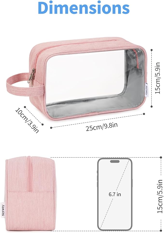 Narwey Travel Toiletry Bag for Women Traveling Dopp Kit Men Travel Bag for Toiletries Cosmetic Bag Makeup Bag Medicine Bag for Traveling