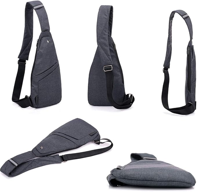Anti-Theft Sling Bag for Women and Men, Lightweight Crossbody Bag with Hidden Pocket for Travel Hiking Casual Daily
