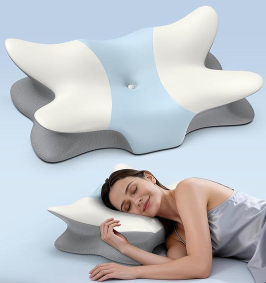 Cervical Pillow for Neck and Shoulder Pain Relief - Ergonomic Neck Pillow for Sleeping, Contour Memory Foam Pillows Side Sleeper Pillow for Neck Support, Bed Pillow for Side Back Stomach Sleepers