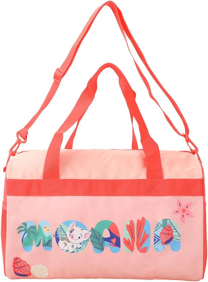 Bioworld Moana Pua & Moana Tropical Print Youth 4-Piece Carry On Luggage Travel Set