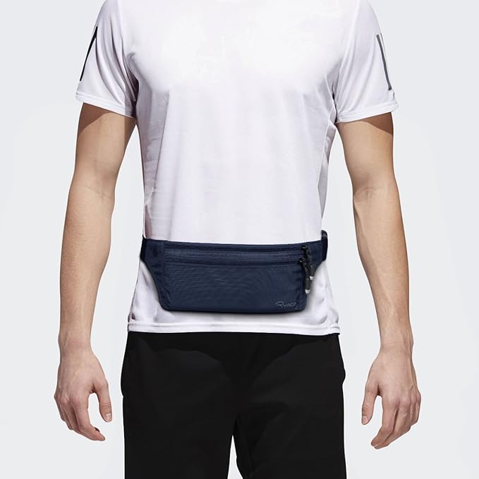 Ryaco Money Belt, Slim Passport Holder RFID Blocking Hidden Wallet Travel Essentials Pouch for Women Men With Adjustable Strap Waist Bag to Protect Cash, Credit Cards and Documents
