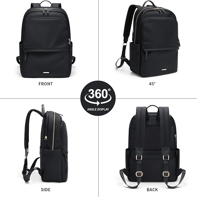 GOLF SUPAGS Women Laptop Backpack Casual Daypack for Work Travel College Backpack Purse Separate Laptop Compartment Fits 15.6 Inch Notebook