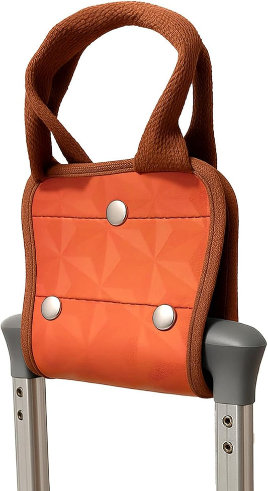 Luggage Handle Extender – 7.5-Inch Soft Grip Extension Strap, Secure Travel Handle Attachment for Carry-On & Suitcase, Durable Nylon Grip for Comfortable Lifting (Burnt Orange & Coffee Brown)