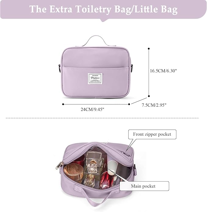 Weekender Bags for Women,Personal Item Travel Bag with Shoes Compartment,Overnight Travel Duffel Bag with Toiletry Bag