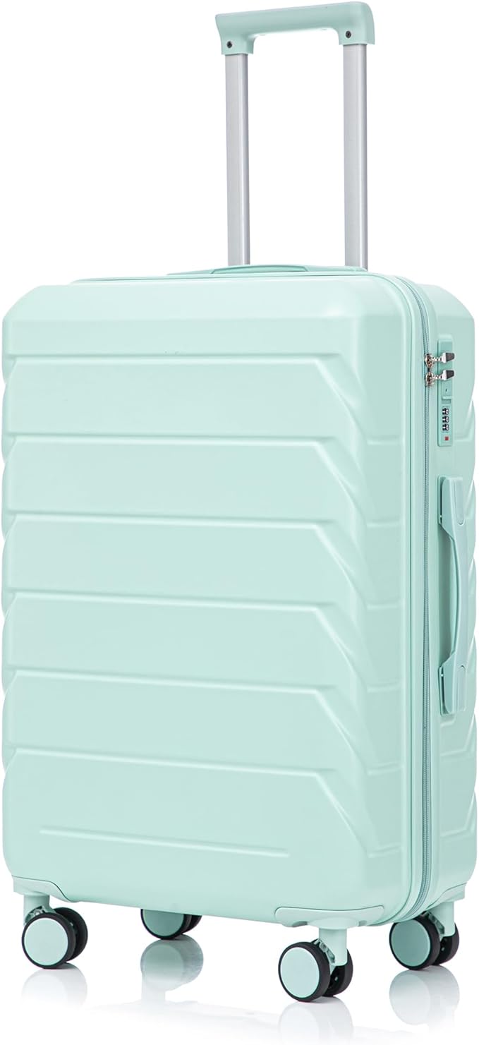 28 Inch ABS Hard Shell Large Luggage With Combination Lock and Side Hooks, Blue