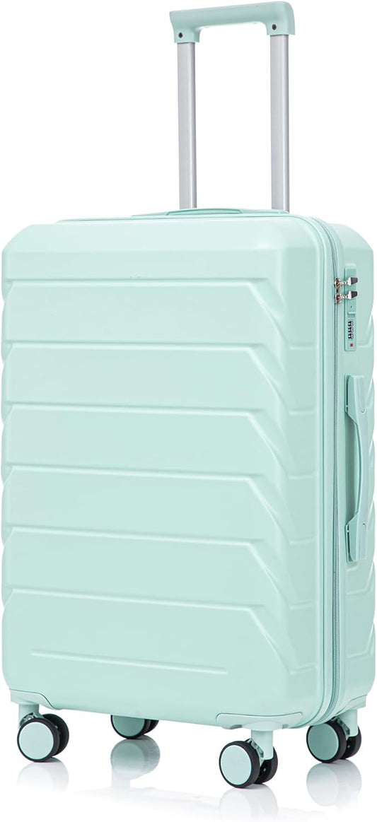 28 Inch ABS Hard Shell Large Luggage With Combination Lock and Side Hooks, Blue