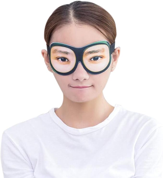 Honbay 3D Funny Eyeshade Soft Sleep Eye Mask with Adjustable Head Strap for Travel, Game, Party, Rest, Sleeping, etc (for Man)