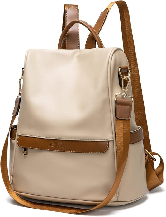 CHERUTY Women Backpack Purse PU Leather Anti-theft Casual Shoulder Bag Fashion Ladies Satchel Bags