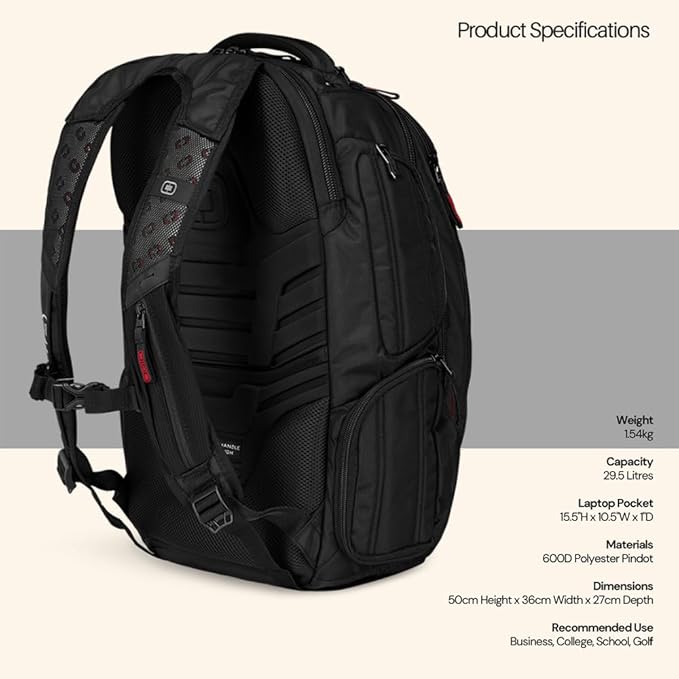 OGIO Renegade Backpack (Renegade, Black Pindot)