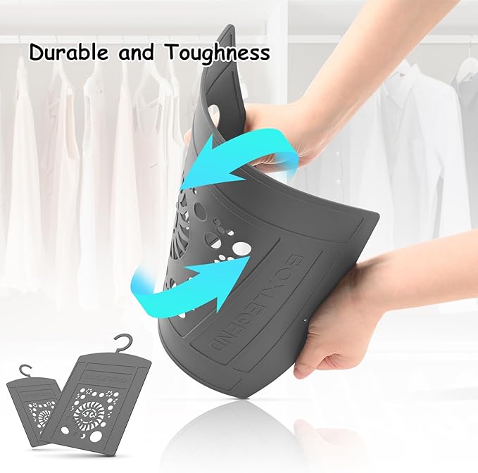 BoxLegend Shirt Folder Board, 14.18 x 8.67x 0.14 Inches, Non-Foldable Laundry Folder Clothes Folding Board with Hook for Hanging - Grey