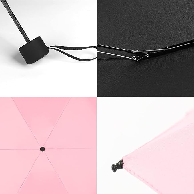 GAOYAING Small Mini Umbrella with Case Light Compact Design Perfect for Travel Lightweight Portable Parasol Outdoor Sun&Rain Umbrellas 34 Inches