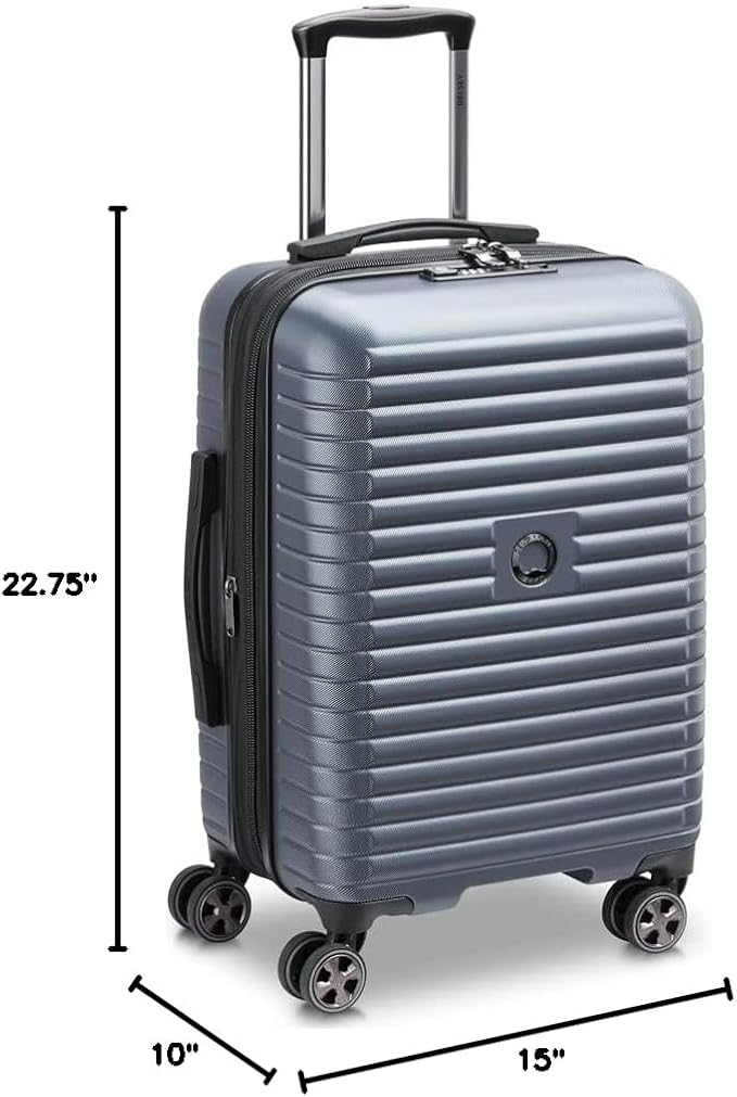 DELSEY PARIS Cruise 3.0 Hardside Expandable Luggage with Spinner Wheels, Graphite, Carry on 20 Inch