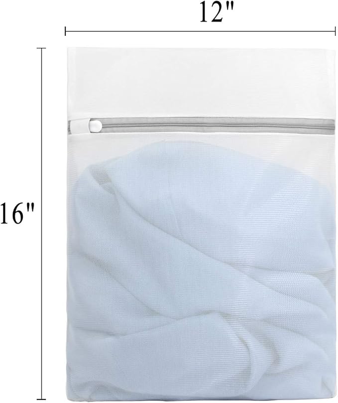 Muchfun 3Pcs Durable Fine Mesh Laundry Bags for Delicates 12 x 16 Inches (3 Medium)