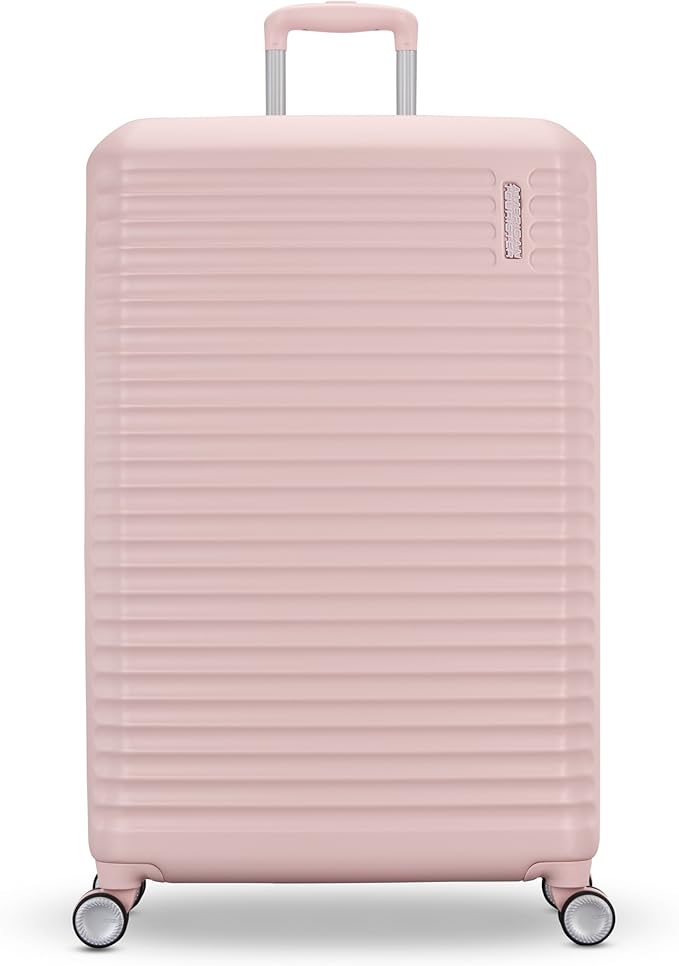 American Tourister Stratum 3.0 Large 28-Inch Spinner, Airline Approved, Durable Hardside Luggage, Expands 1.5", RightHeight™ Adjustable Handle, Pink Blush