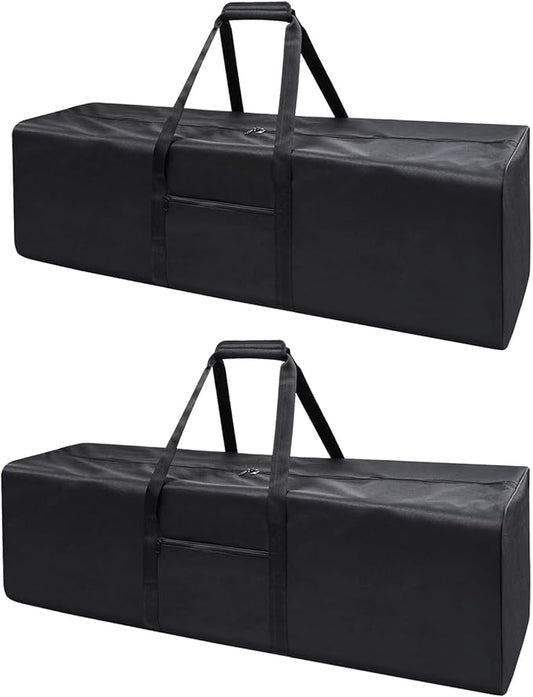 Urbanstand 46 Inch Extra Large Duffle Bag for Travel, Sports Gear Storage Bag with 2-way Lockable Zippers, Long Duffel Bag for Tent Camping tripod(Black 46inch 2Pack)