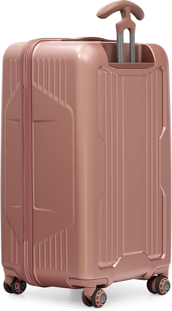 Traveler's Choice Ultimax II Polycarbonate Hardside Luggage with Spinner Wheels, Rose Pink, 28-Inch Medium Trunk