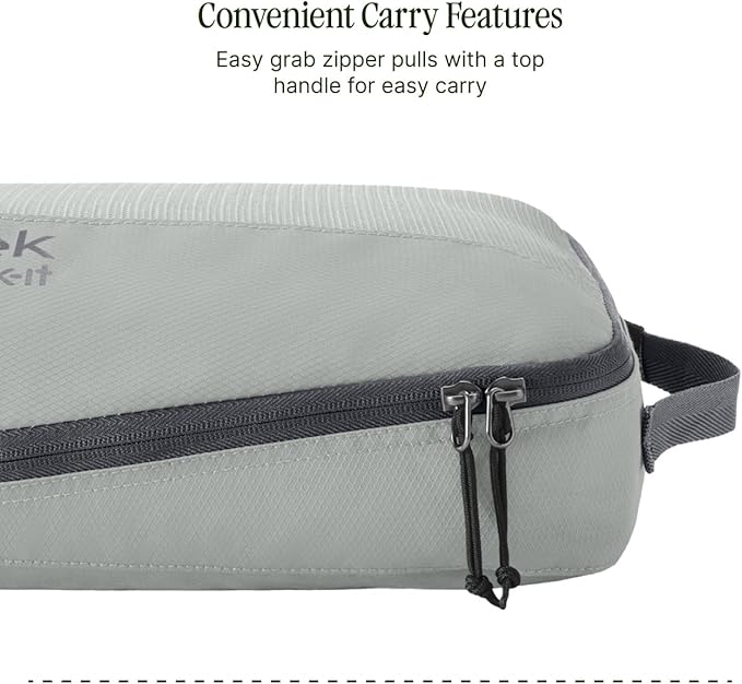Eagle Creek Pack-It Reveal Cube - Lightweight Packing Cubes for Optimizing Luggage Space - Easy to Carry - Mesh Fabric - Water-Resistant - Easy Grab Zipper - Medium - Storm Grey