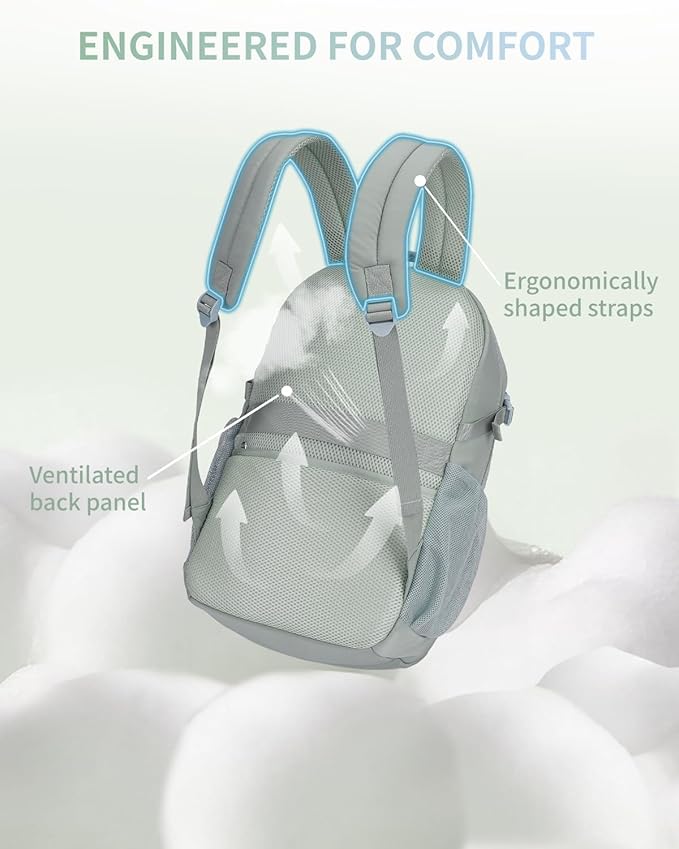 ECOHUB Travel Backpack for Women, 17.3 inch Suspended Laptop Backpack, Fashion Water-Resistant College Computer Bookbag, 28L Personal Item Bag with 12 Pockets for Causal, Work, Green