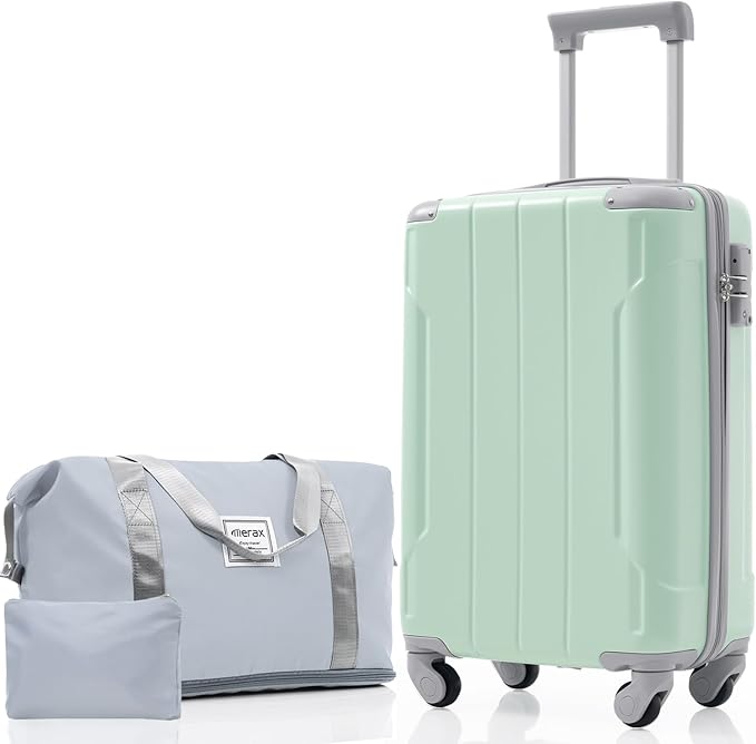 Merax Luggage Set 3 Piece, 20 Inch Carry on Spinner Suitcase with Corner Guards, Lightweight Durable, Airline Approved for Business or Weekend Travel